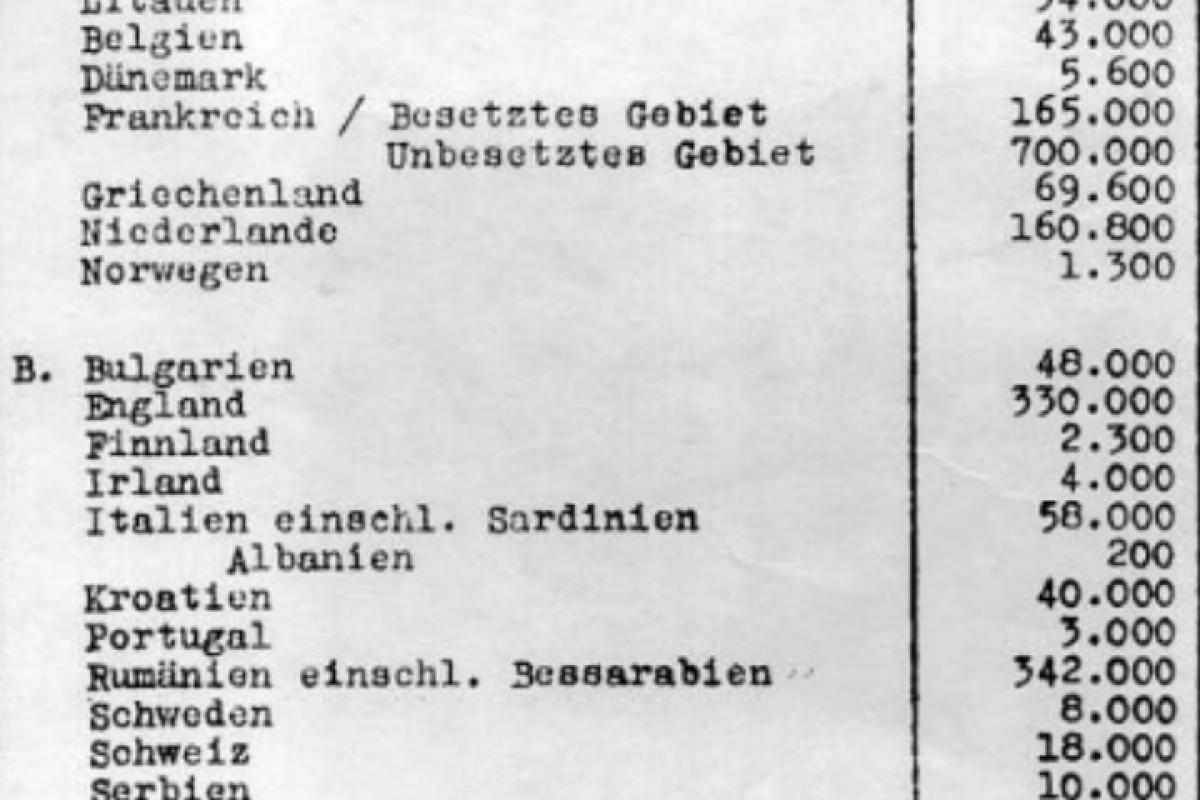 Wannsee document finally solution 