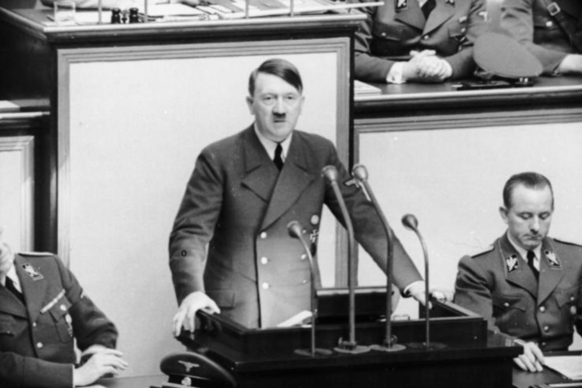 Hitler giving speech