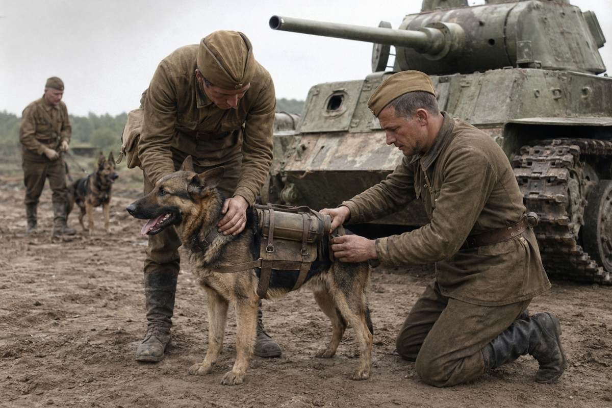 Russian anti tank dogs 