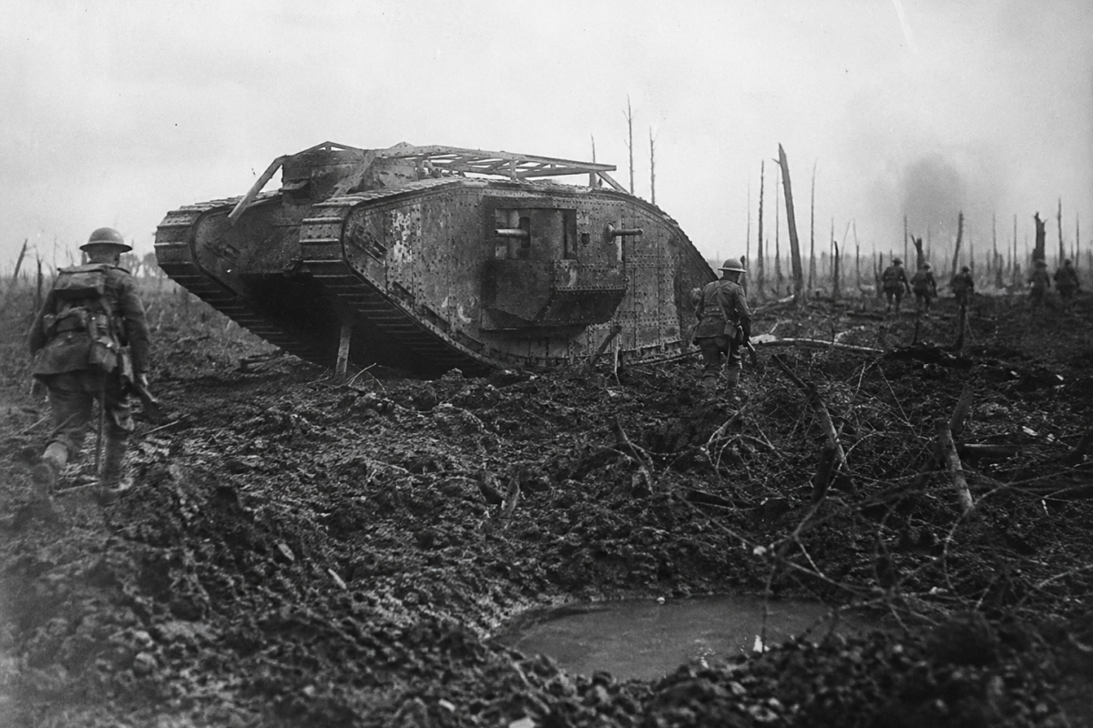 WW1 tank used land ship Flers Courcelette 