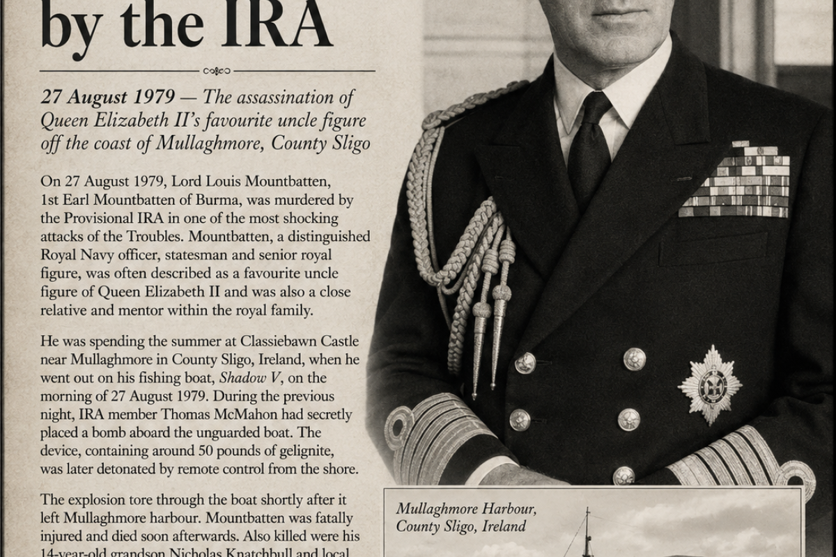 Lord Mountbatten murdered queens cousin by IRA 