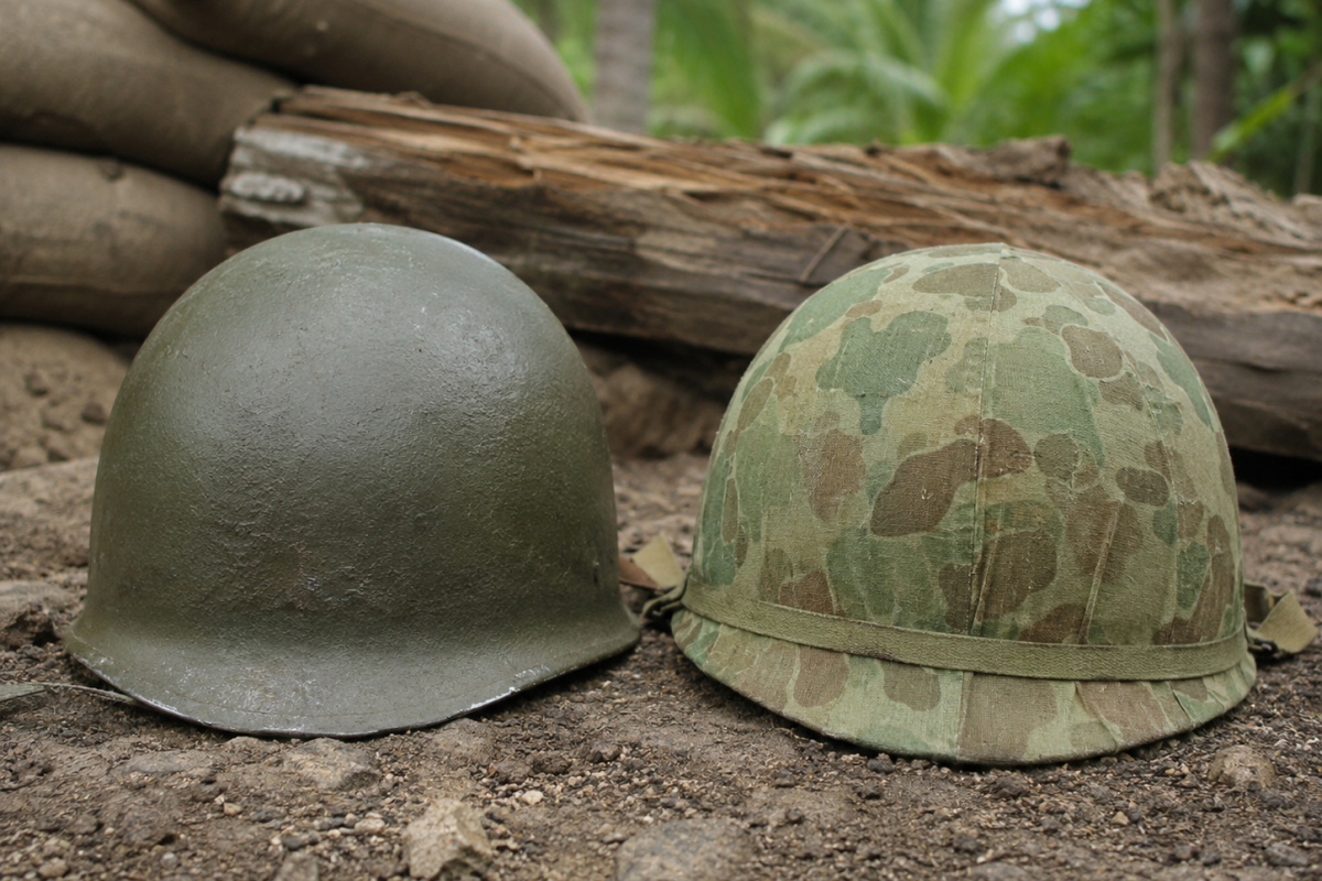 M1 pea green helmet 