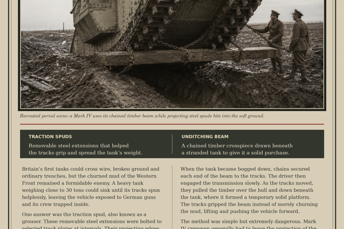 WW1 tank unditching beam 