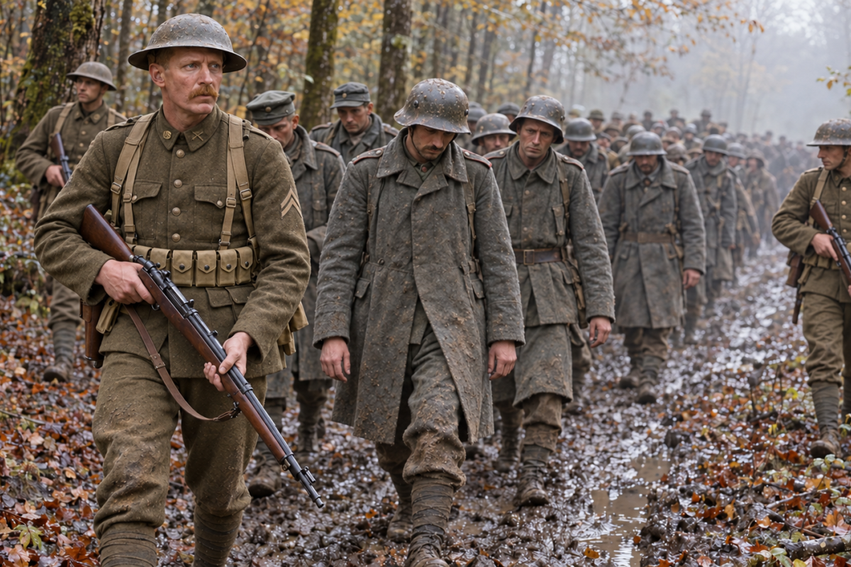 U.s army soldier medal of honour recipient cpl Alvin York captures prisoners 