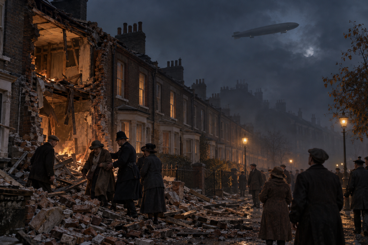 Zeplin raids silent raid of 1917