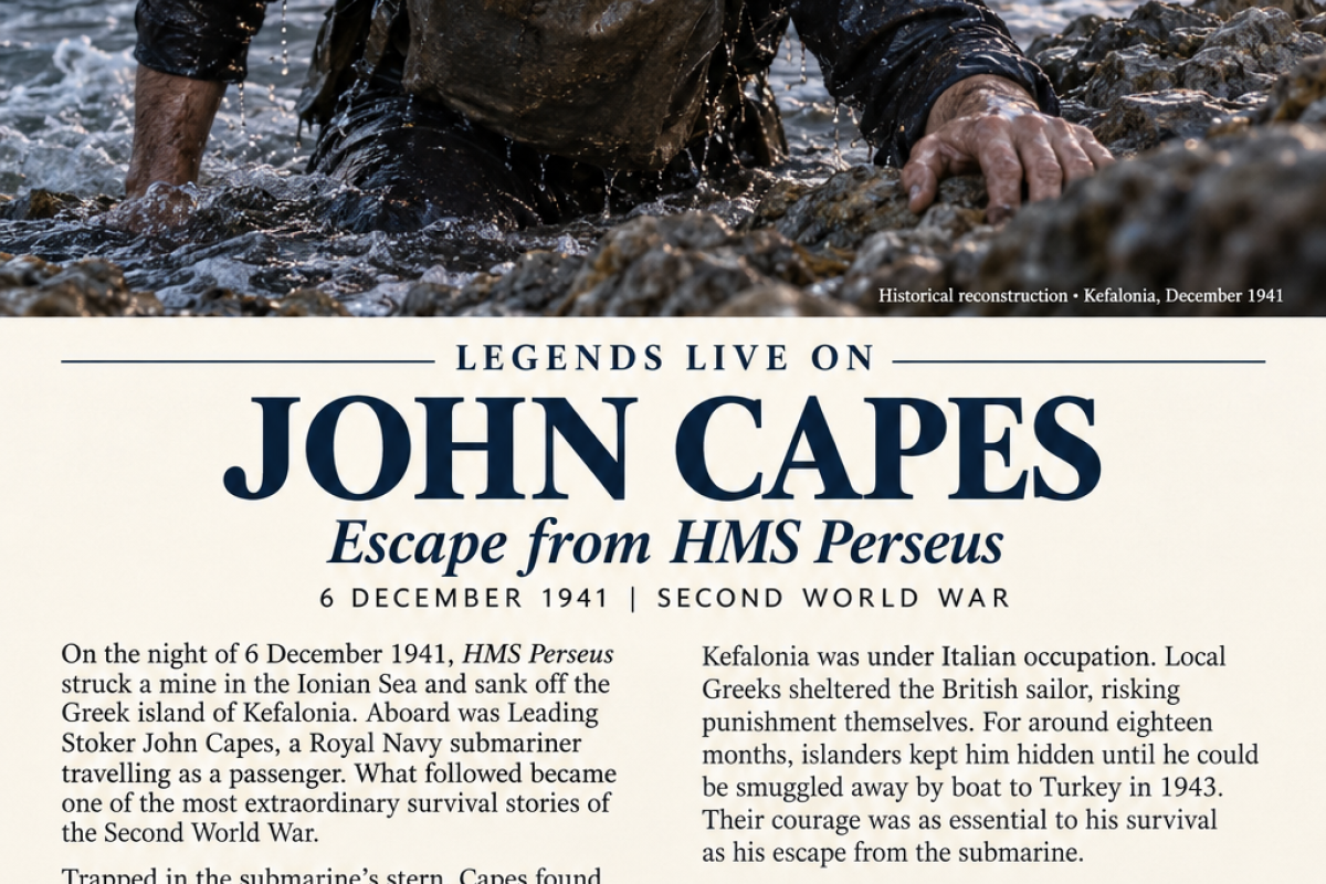 John capes escaped from sunken submarine 