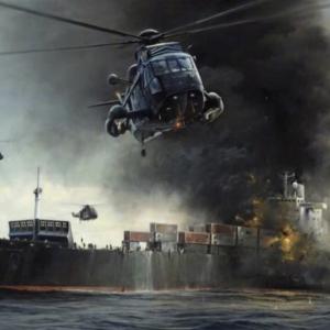 Atlantic Conveyor Ship attacked 