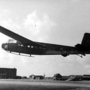 German ww2 glider dfs230 airborne assault troop landings
