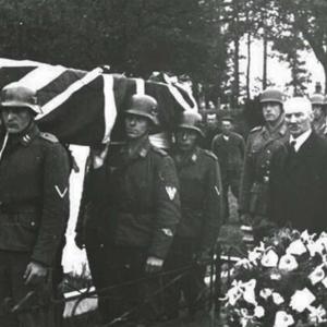 Funeral for raf men by German military nazis