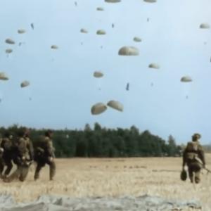 Paras jumping into Arnhem market garden operation 