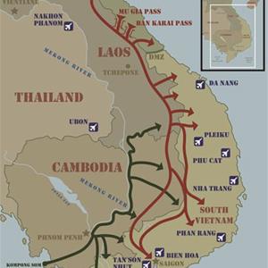 Map of Vietnam Ho Chi Minh trail