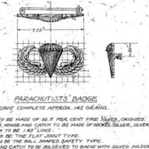 Us parachute airborne wings badge military 