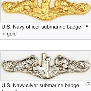 Dolphin badge of United States Navy submarine force