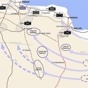 Operation crusader North Africa map