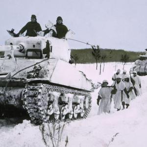 Battle of bulge Sherman tanks