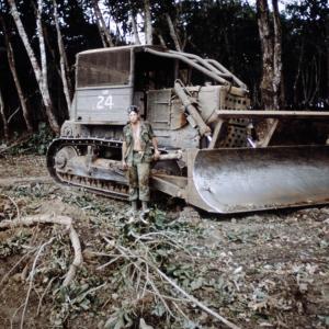 Jungle bulldozers clearing forests Vietnam