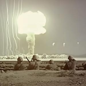 Atomic bomb test 1951 with live troops 