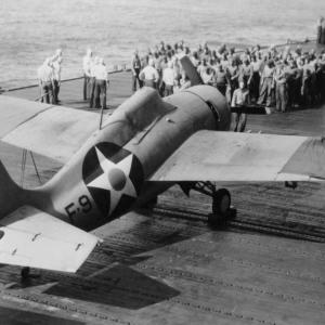 F4f-3 Grumman wildcat plane aircraft carrier based uss plane