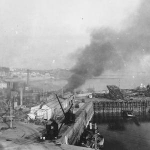 Port of granville raid 1945 by Germans 
