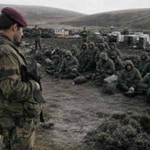 Paras guarding prisoners goose green falklands 