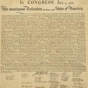 Historical event 4th July independence document USA 
