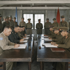 Korean War armistice signing 