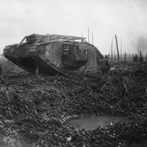 WW1 tank used land ship Flers Courcelette 