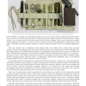 British WW1 wash role kit 