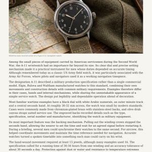 A-11 field ww11 watch