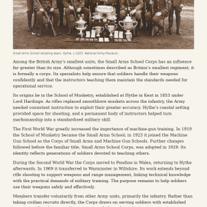 Small arms school British trading centre 