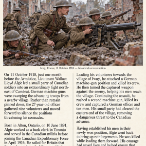 Lt Wallace VC medal recipient 